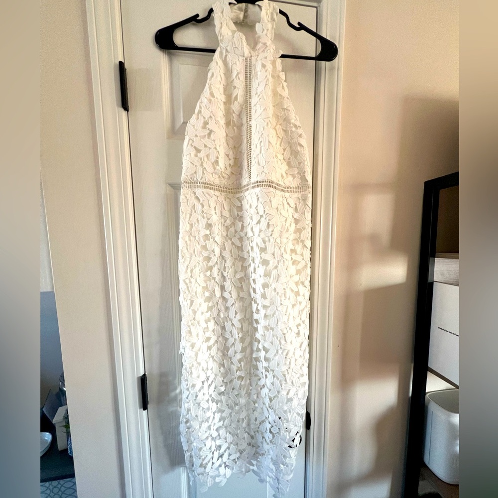 White Bardot Luxe Dress